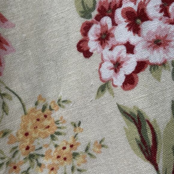 White Stag Floral Jacket Blazer Size XL Linen Blend Pockets Chic Roses Summer - Picture 10 of 11